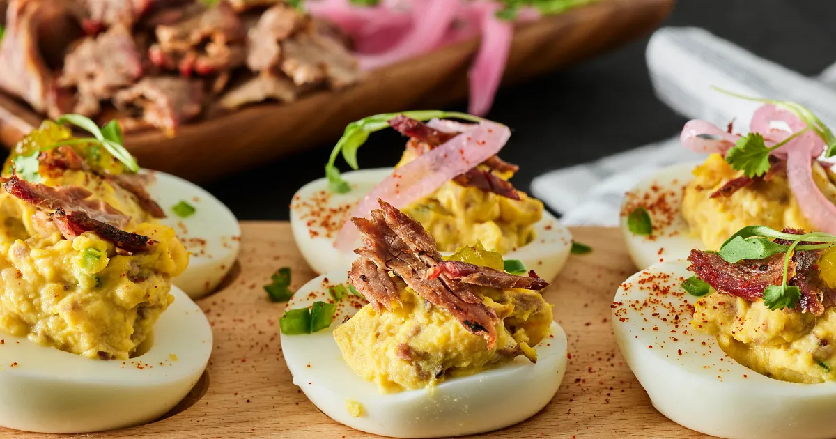 Brisket Deviled Eggs | Beef Loving Texans | Beef Loving Texans is your one-stop information center f